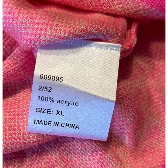 Lilly Pulitzer Morgen Jacquard Sweater Hot Pink Leopard Print Rhinestones- XL - Picture 8 of 9